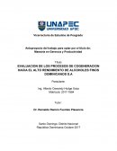 EVALUACION DE LOS PROCESOS DE COGENERACION HACIA EL ALTO RENDIMIENTO DE ALCOHOLES FINOS DOMINICANOS S.A