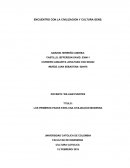 LOS PRIMEROS PASOS PARA UNA CIVILIZACION MODERNA