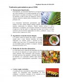 Tendencias gastronómicas para el 2018.