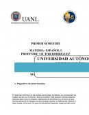 PRIMER SEMESTRE ESPAÑOL