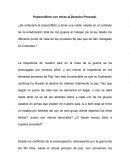 Resumen de el Postconflicto con miras al Derecho Procesal.