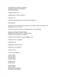 Trabajo práctico: Computación II. Página 1