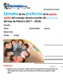 Autonomía Curricular Ejemplos de los productos de la quinta sesión del consejo técnico escolar de preescolar del mes de febrero 2017 – 2018