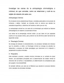 Ramas de la antropologia criminal Antropología Criminal