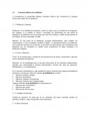 Conceptos básicos que constituyen el lenguaje técnico del estudio de la estadística.