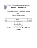 ADA 1 ¿Nutren mis alimentos?