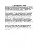 La información es poder