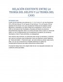 RELACIÓN EXISTENTE ENTRE LA TEORÍA DEL DELITO Y LA TEORÍA DEL CASO