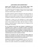 ¿Qué significa ser universitario?