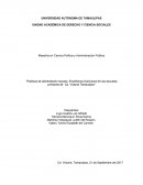 Políticas de alimentación escolar; Enseñanza Nutricional en las escuelas primarias de Cd. Victoria Tamaulipas