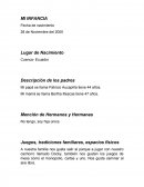 INFANCIA A LA ADOLESCENCIA