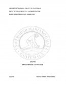 Ensayo de Escenarios MAESTRIA EN DIRRECCIÓN FINANCIERA.