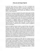 Discurso de Sergio Fajardo