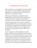 La Miseria Del Historicismo