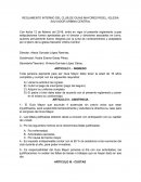 REGLAMENTO INTERNO DEL CLUB DE GUIAS MAYORES RIGEL, IGLESIA SALVADOR URBINA CENTRAL