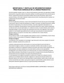 IMPORTANCIA Y VENTAJAS DE IMPLEMENTAR BUENAS PRACTICAS AGRICOLAS EN LA UNIDAD PRODUCTIVA