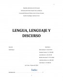 LENGUA, LENGUAJE Y DISCURSO