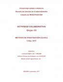 Actividad colaborativa Métodos de investigación científica