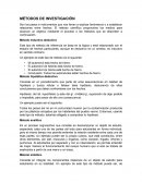 Ensayo MÉTODOS DE INVESTIGACIÓN