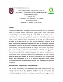 ENSAYO DE LOS 2 PRIMEROS ACUERDOS. Página 1