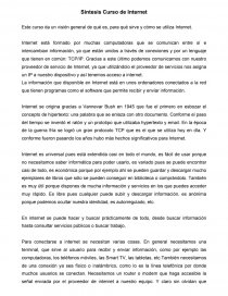 Síntesis Curso de Internet. Página 1