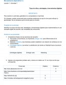 Lección 1 / Actividad 1 Tipos de sitios, estrategias y herramientas digitales