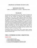 Tarea1.Patrimonio Cultural y Arquitectura
