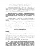SISTEMA INTEGRAL DE PROTECCION DE NIÑOS, NIÑAS Y ADOLESCENTES