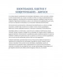 IDENTIDADES, SUJETOS Y SUBJETIVIDADES - ARFUCH