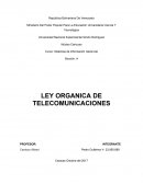 LEY ORGANICA DE TELECOMUNICACIONES