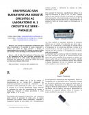 LABORATORIO N. 1 CIRCUITO RLC SERIE - PARALELO