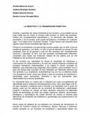 LA DIDÁCTICA Y LA TRANSPSICION DIDÁCTICA