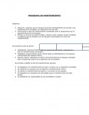 ENSAYO PROGRAMA DE MANTENIMIENTO