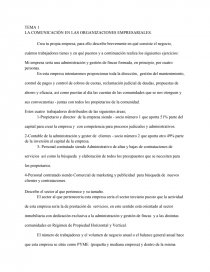 LA COMUNICACIÓN EN LAS ORGANIZACIONES EMPRESARIALES. Página 1