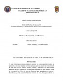 Título del Trabajo: Evidencia 01 “Resumen del manejo y administración de los Costos Predeterminados”