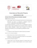 Seminario Taller de Planeamiento de Actividades Integradas