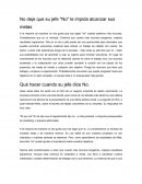 No deje que su jefe No le impida alcanzar sus metas