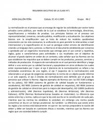 Normalizaciòn de procesos de calidad. Página 1