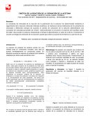 CINÉTICA DE LA REACCIÓN DE LA YODINACIÓN DE LA ACETONA