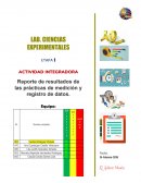 Etapa 1 Actividad Integradora Reporte de resultados de las prácticas de medición y registro de datos