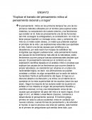 Explicar el transito del pensamiento mítico al pensamiento racional y a logos
