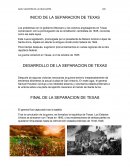 INICIO DE LA SEPARACION DE TEXAS