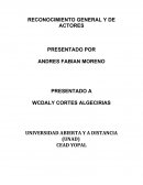 RECONOCIMIENTO GENERAL Y DE ACTORES