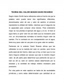 Teoria del valor segun David Ricardo