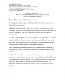 TEXTO: ELOGIO A LA DIFICULTAD Y OTROS ENSAYOS. Página 1