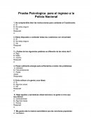 Prueba Psicologica para el ingreso a la Policía Nacional