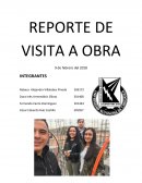 REPORTE DE VISITA A OBRA