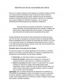 Identificación de las necesidades del cliente