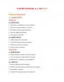 Emprendedor, S.A. de C.V. Etapa de planeación