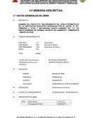 Informe financiero de obra